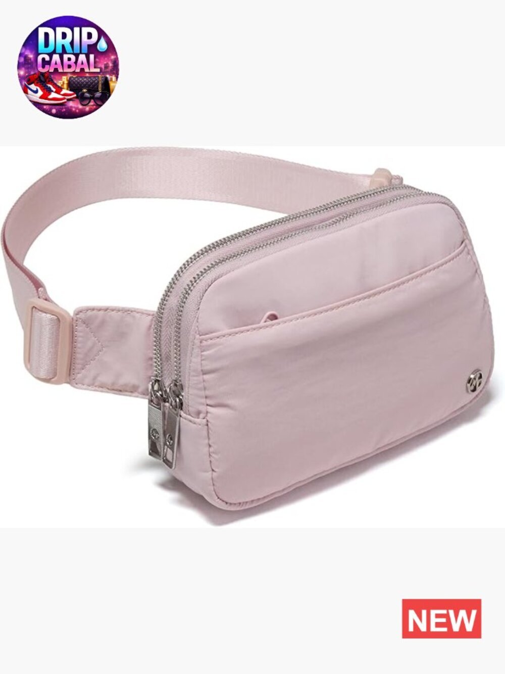 5 Zipper Pockets Nylon Crossbody Fanny Pack Waist Bag Adjustable Strap